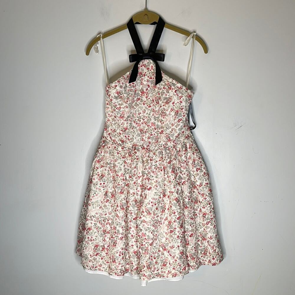 RODARTE For Target White Pink Floral Lace Overlay Babydoll Style Dress Size 7